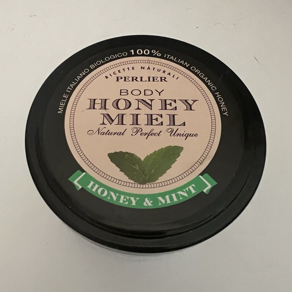 Perlier Honey Miel Whipped Foot Butter Honey Mint Body Pedi Organic Italian